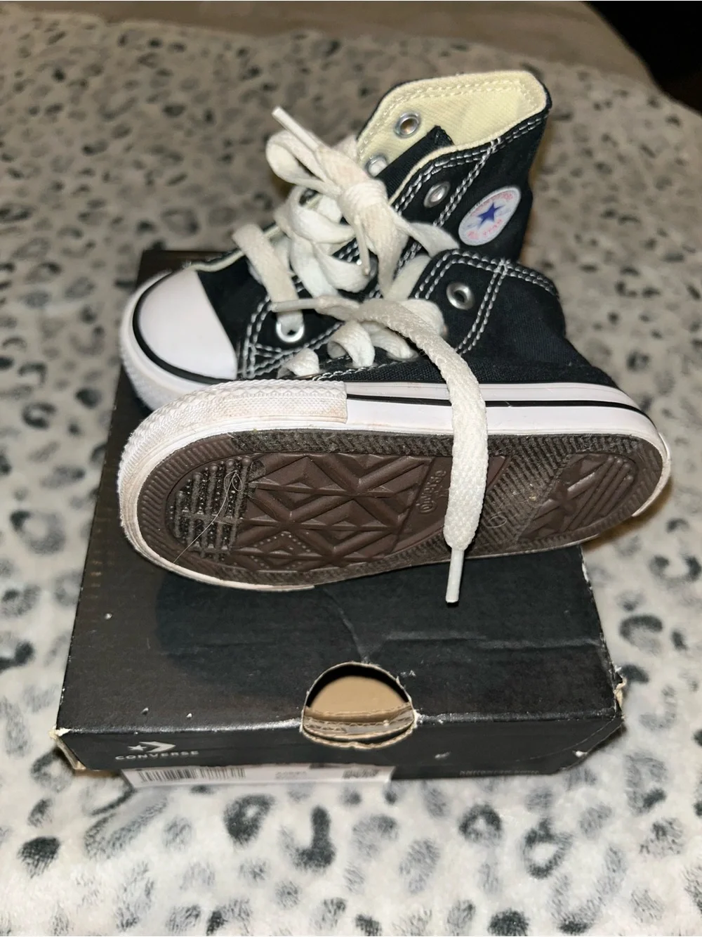Converse Kids Black & White High Top Sneakers